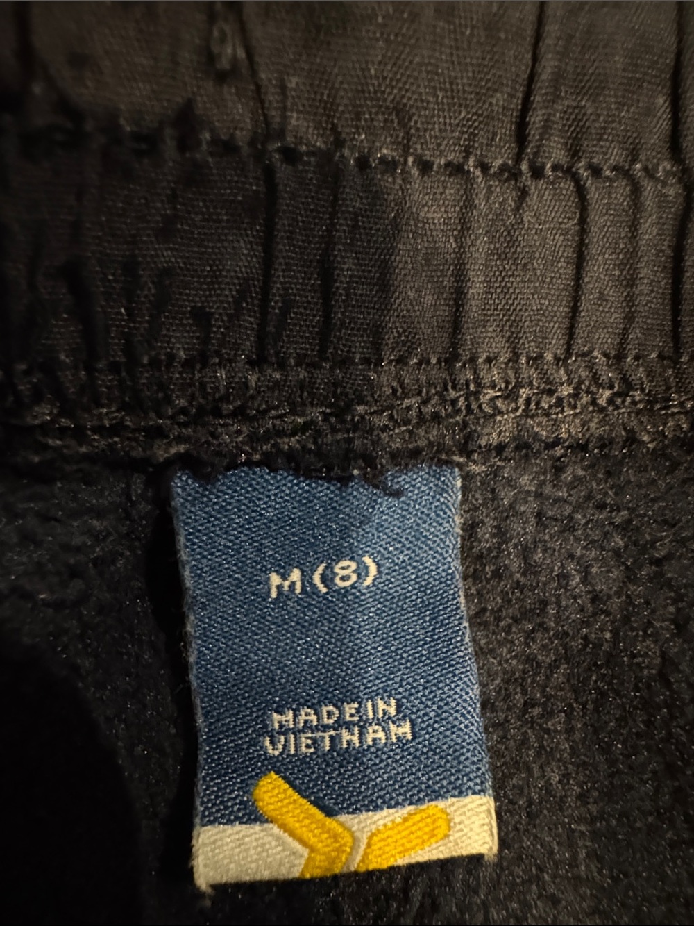 Navy Fleece Utility Pants/Jogger Pants with Orange Drawstring - Picture 2 of 12